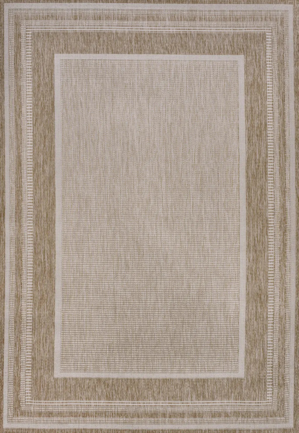 8' X 10' Beige And Cream Indoor Outdoor Area Rug Homeroots Outdoor