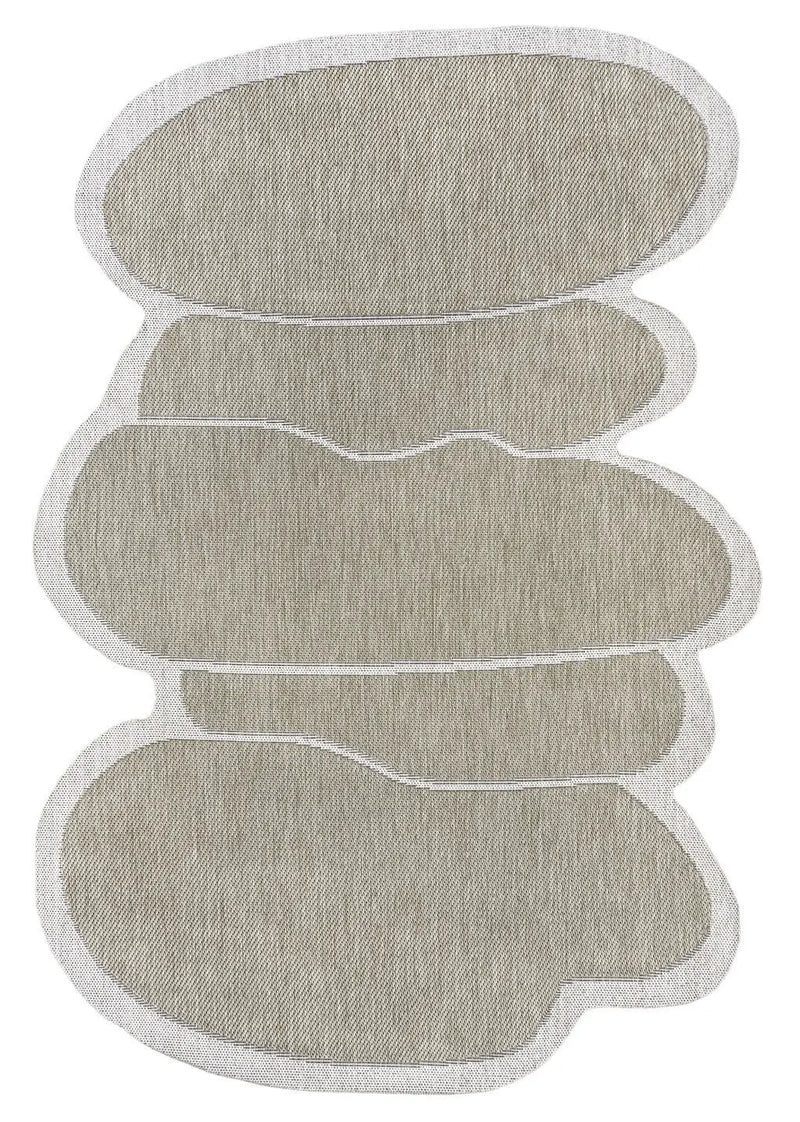 8' X 10' Beige And Cream Medallion Indoor Outdoor Area Rug Homeroots Outdoor