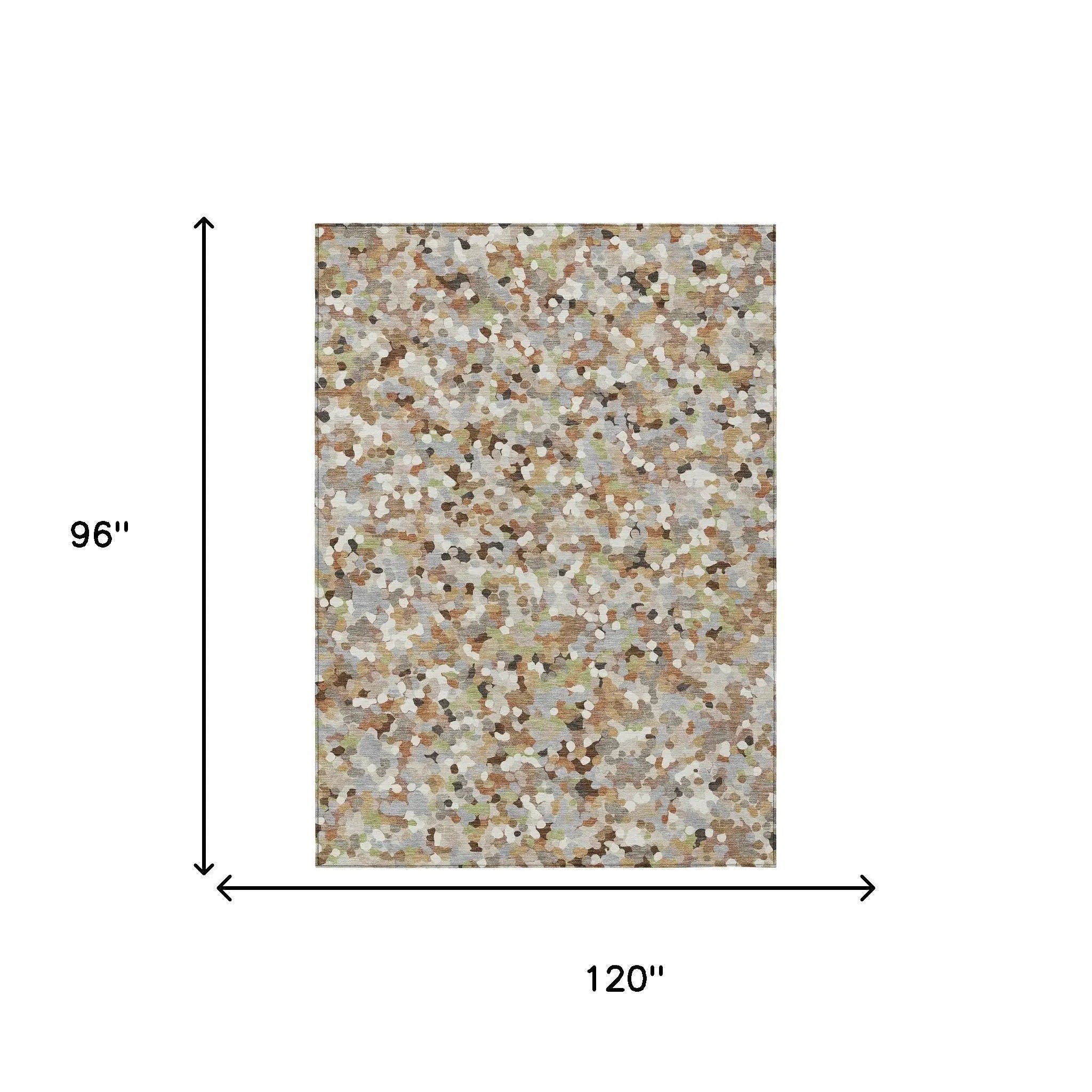 8' X 10' Beige And Gray Geometric Washable Indoor Outdoor Area Rug Homeroots Outdoor