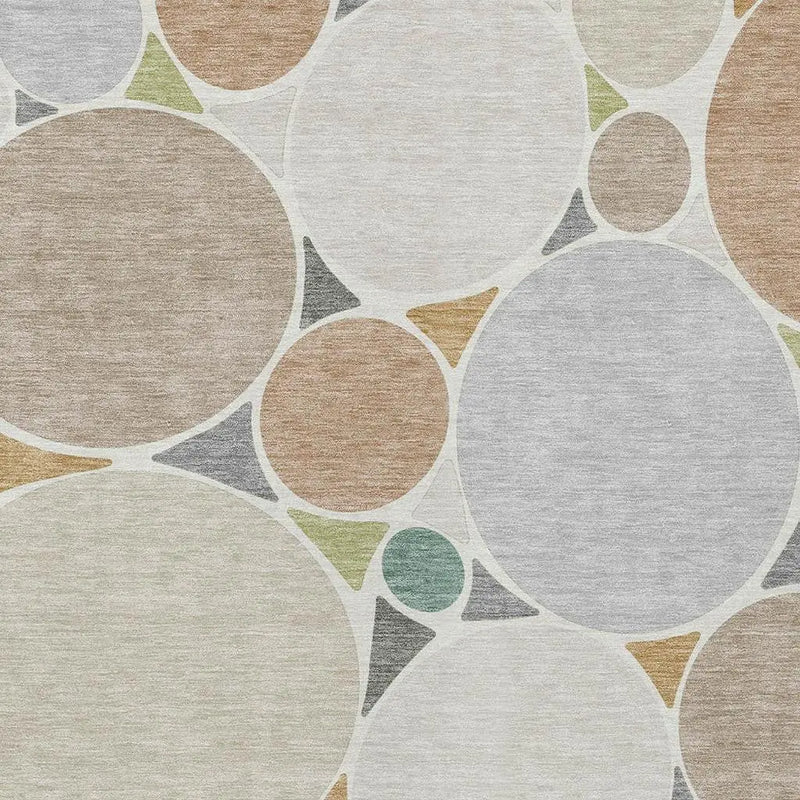 8' X 10' Beige And Gray Geometric Washable Indoor Outdoor Area Rug Homeroots Outdoor