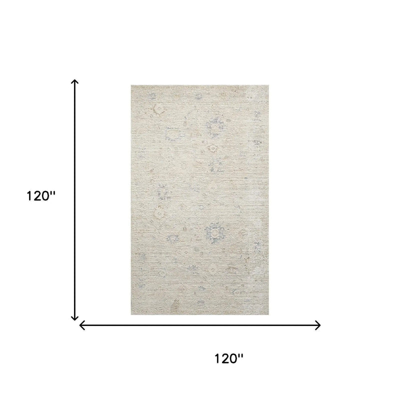 8' X 10' Beige And Ivory Abstract Area Rug Homeroots Home Decor