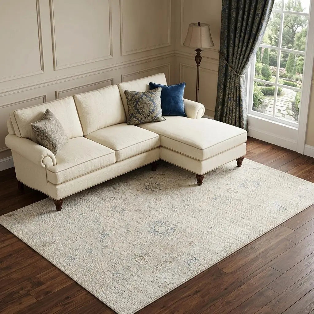 8' X 10' Beige And Ivory Abstract Area Rug Homeroots Home Decor