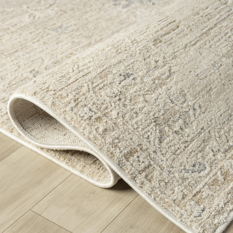 8' X 10' Beige And Ivory Abstract Area Rug Homeroots Home Decor