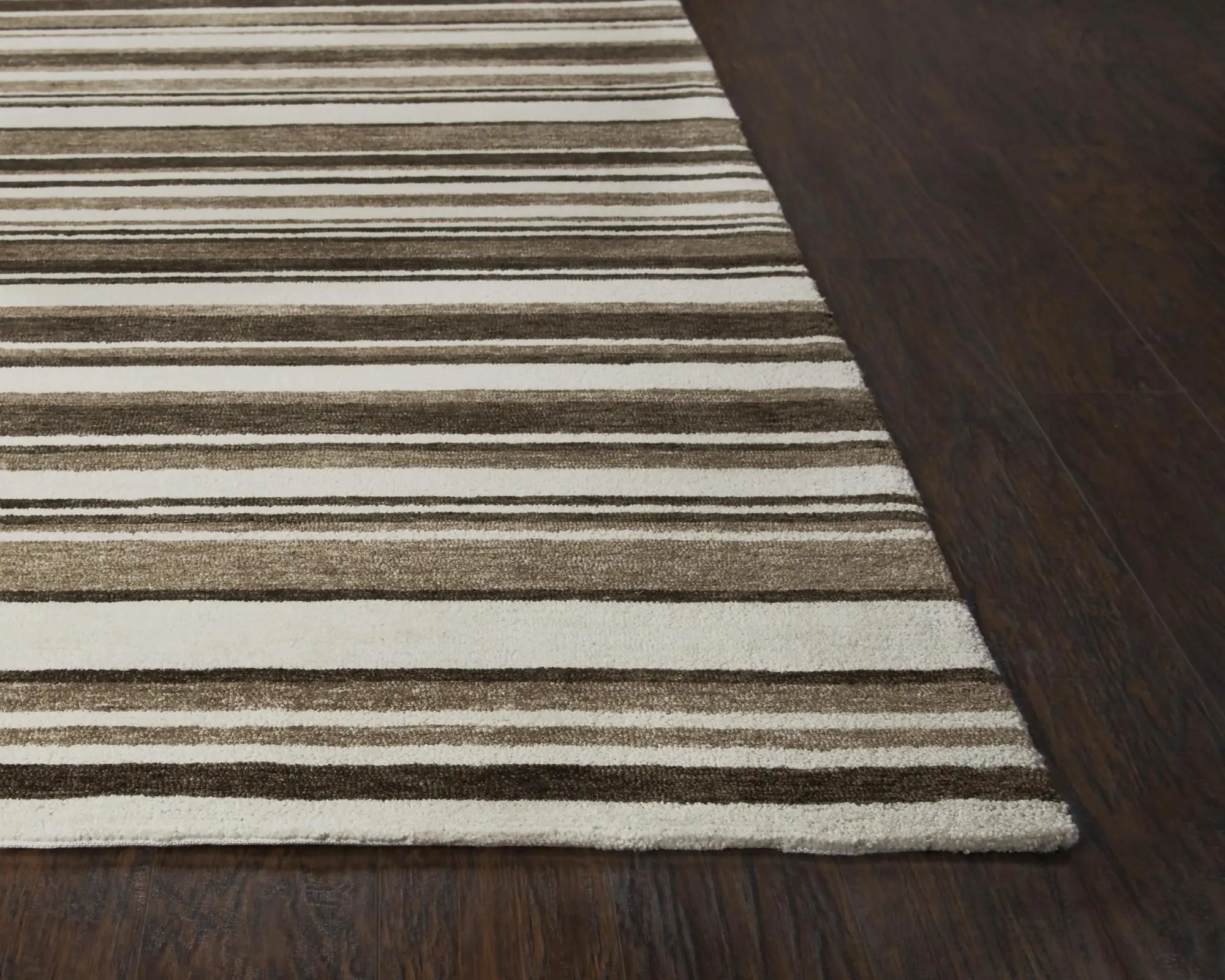 8' X 10' Beige Brown And Ivory Striped Hand Tufted Area Rug Homeroots Home Decor
