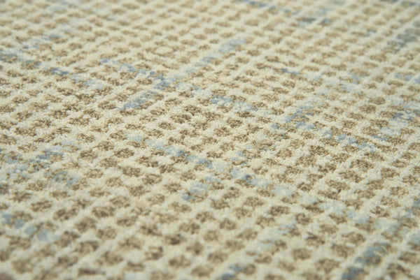 8' X 10' Beige Brown Gray And Ivory Wool Checkered Hand Tufted Area Rug Homeroots Home Decor