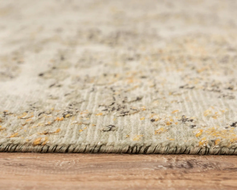 8' X 10' Beige Copper And Brown New Zealand Lambs Wool Abstract Hand Carved Handmade Area Rug Homeroots Home Decor