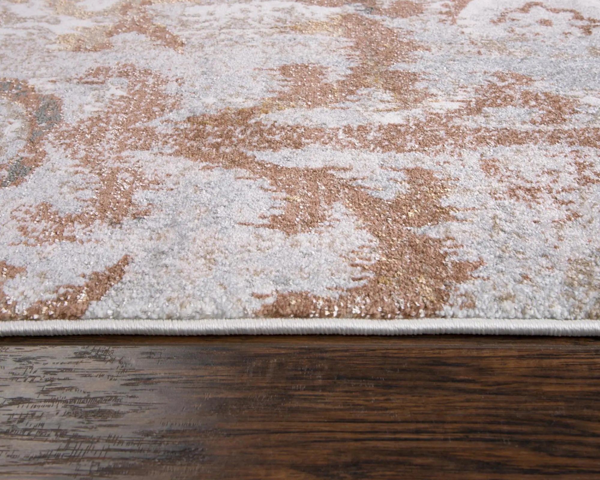 8' X 10' Beige Copper And Gray Geometric Area Rug Homeroots Home Decor