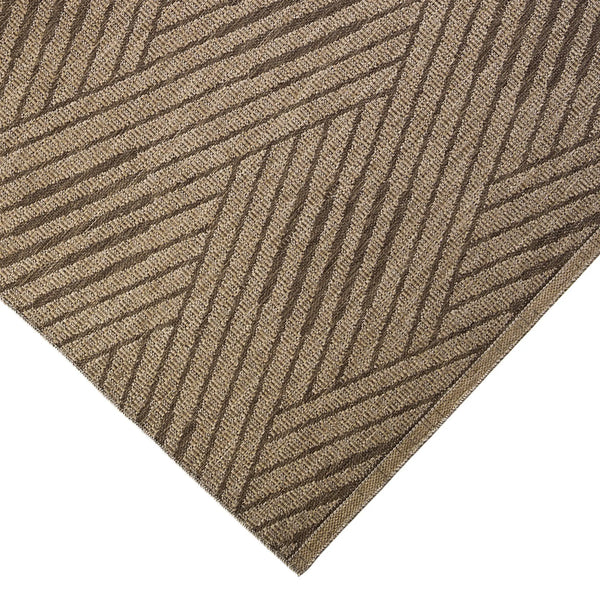 8' X 10' Beige Geometric Stain Resistant Indoor Outdoor Area Rug Homeroots Outdoor
