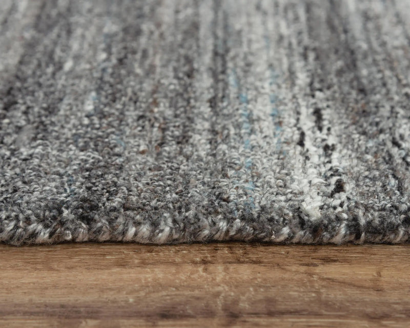 8' X 10' Beige Gray And Charcoal Striped Hand Tufted Area Rug Homeroots Home Decor