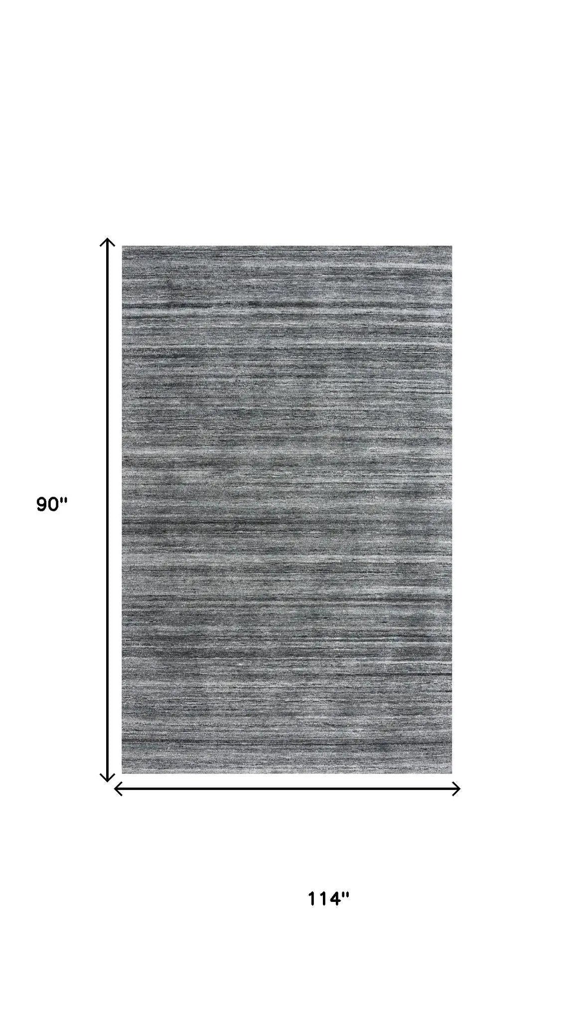 8' X 10' Beige Gray And Charcoal Striped Hand Tufted Area Rug Homeroots Home Decor