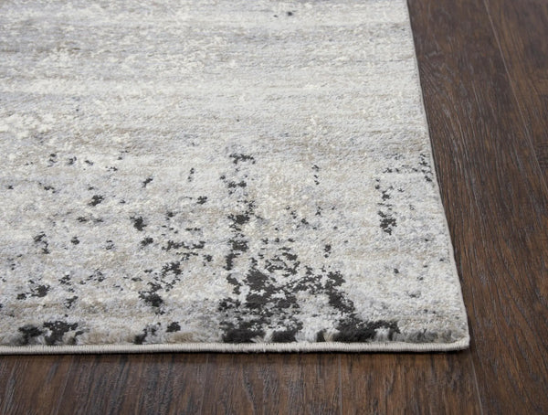 8' X 10' Beige Gray Black And Brown Abstract Area Rug Homeroots Home Decor