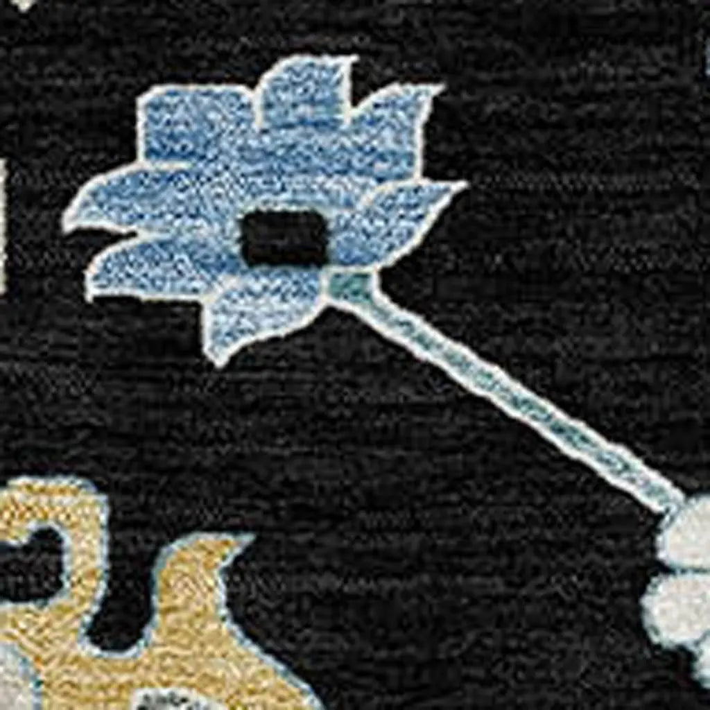 8' X 10' Black And Beige Oriental Washable Indoor Outdoor Area Rug Homeroots Outdoor