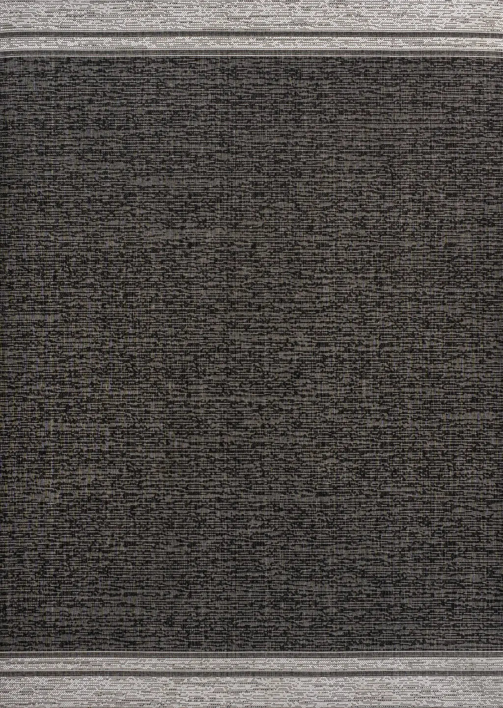 8' X 10' Black And Cream Indoor Outdoor Area Rug Homeroots Outdoor