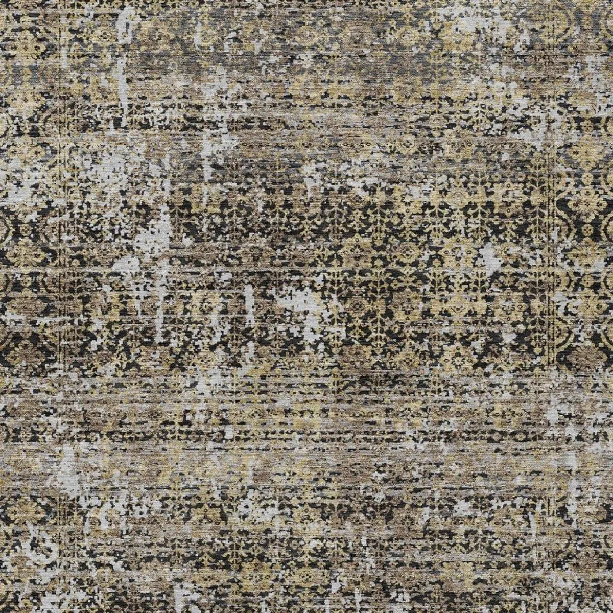 8' X 10' Black And Graphite Abstract Washable Indoor Outdoor Area Rug Homeroots Outdoor