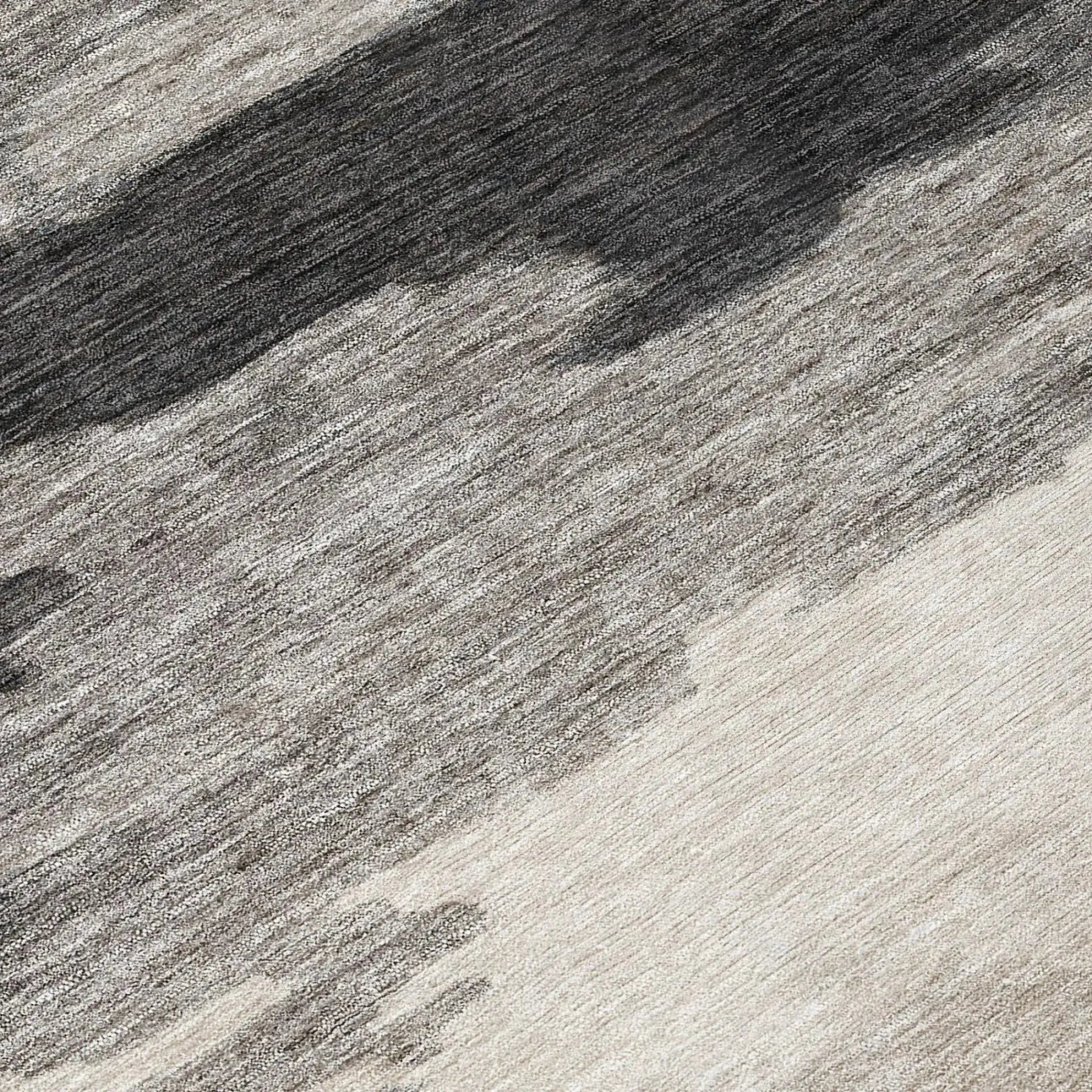 8' X 10' Black And Graphite Abstract Washable Indoor Outdoor Area Rug Homeroots Outdoor