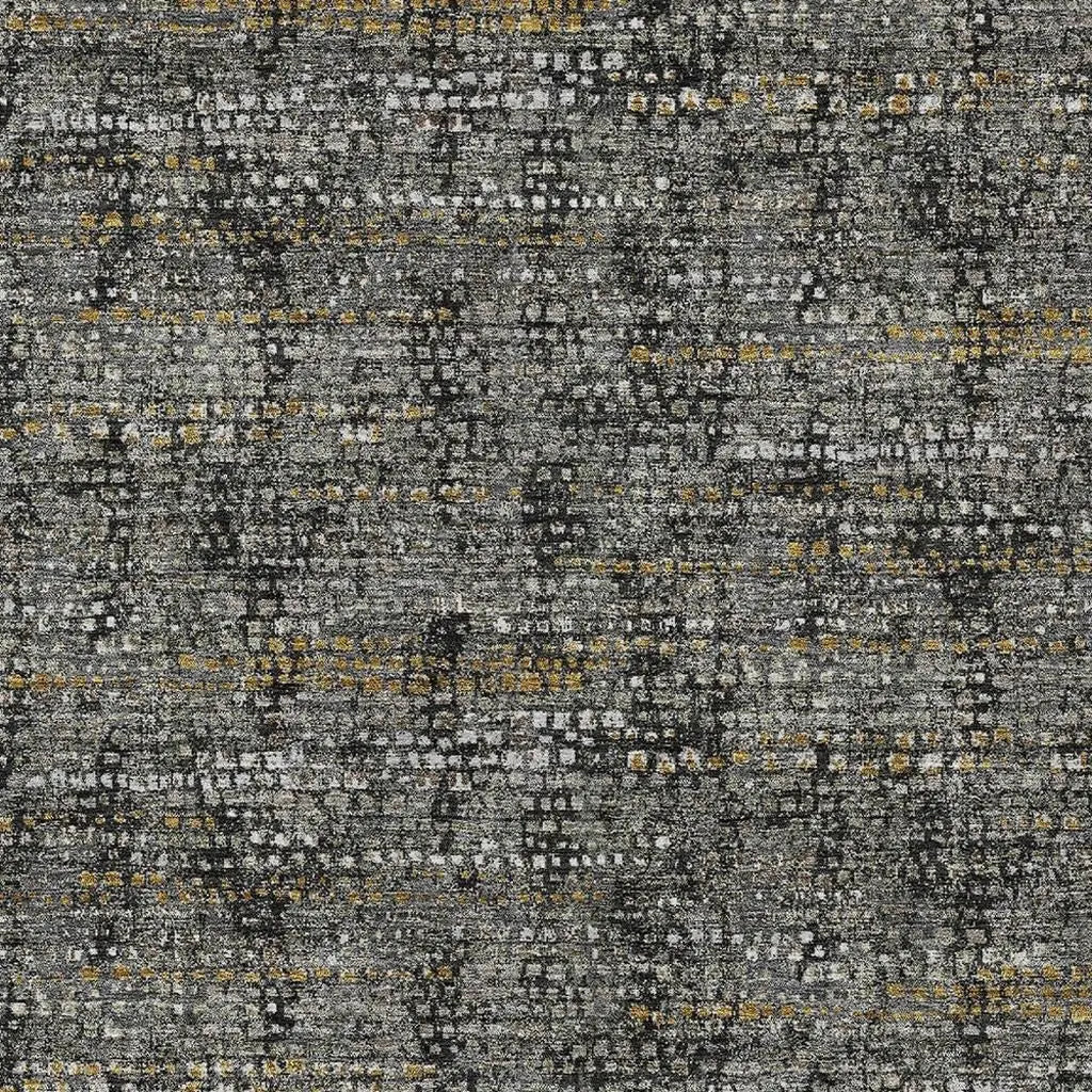 8' X 10' Black And Graphite Abstract Washable Indoor Outdoor Area Rug Homeroots Outdoor