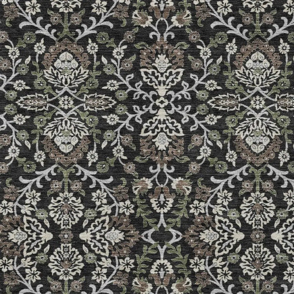 8' X 10' Black And Graphite Geometric Washable Indoor Outdoor Area Rug Homeroots Outdoor