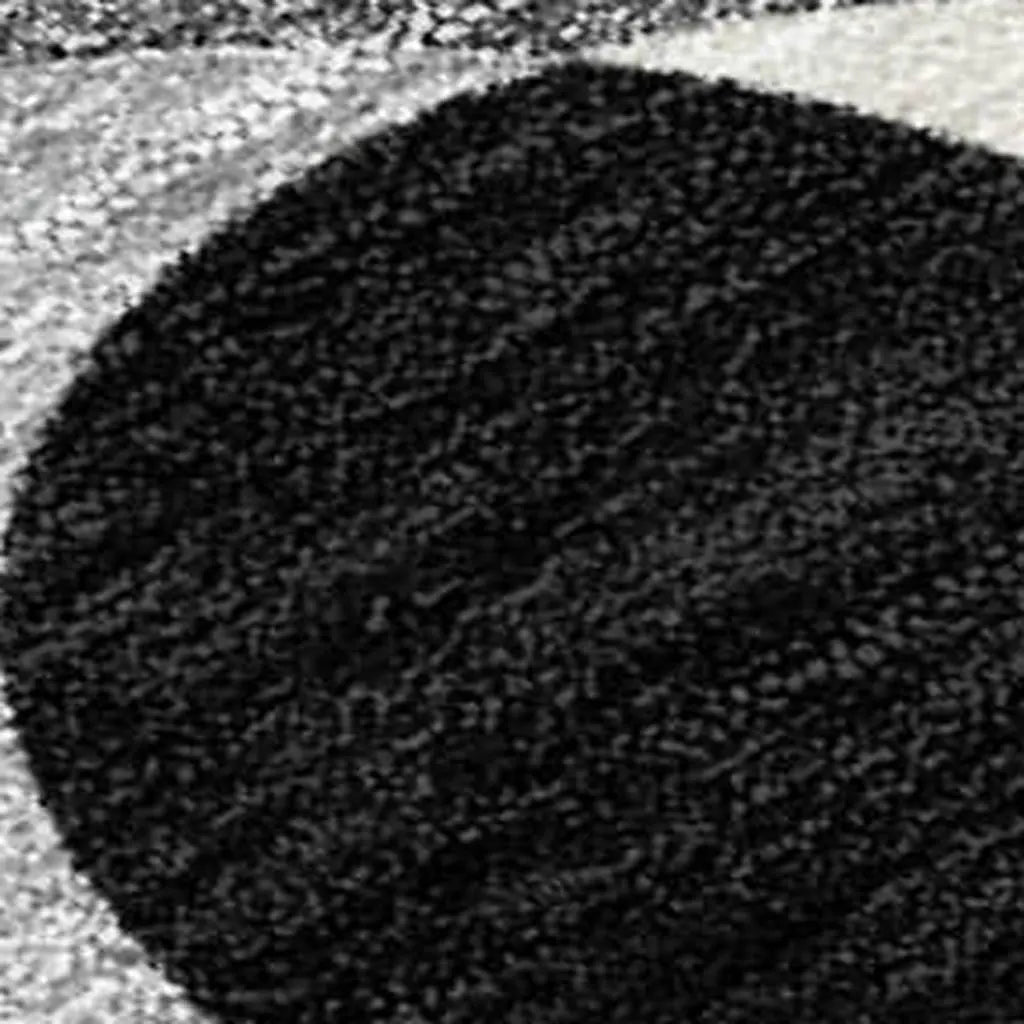 8' X 10' Black And Gray Abstract Washable Indoor Outdoor Area Rug Homeroots Outdoor