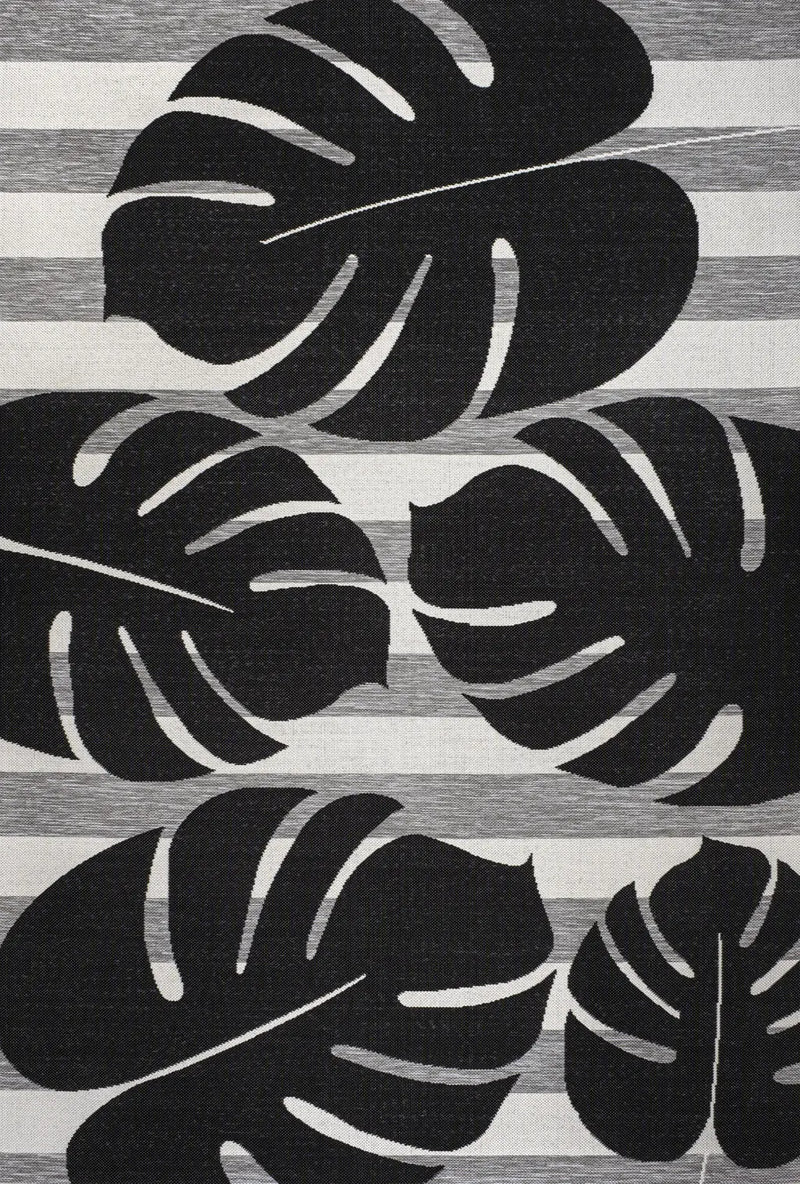 8' X 10' Black And Gray Floral Indoor Outdoor Area Rug Homeroots Outdoor