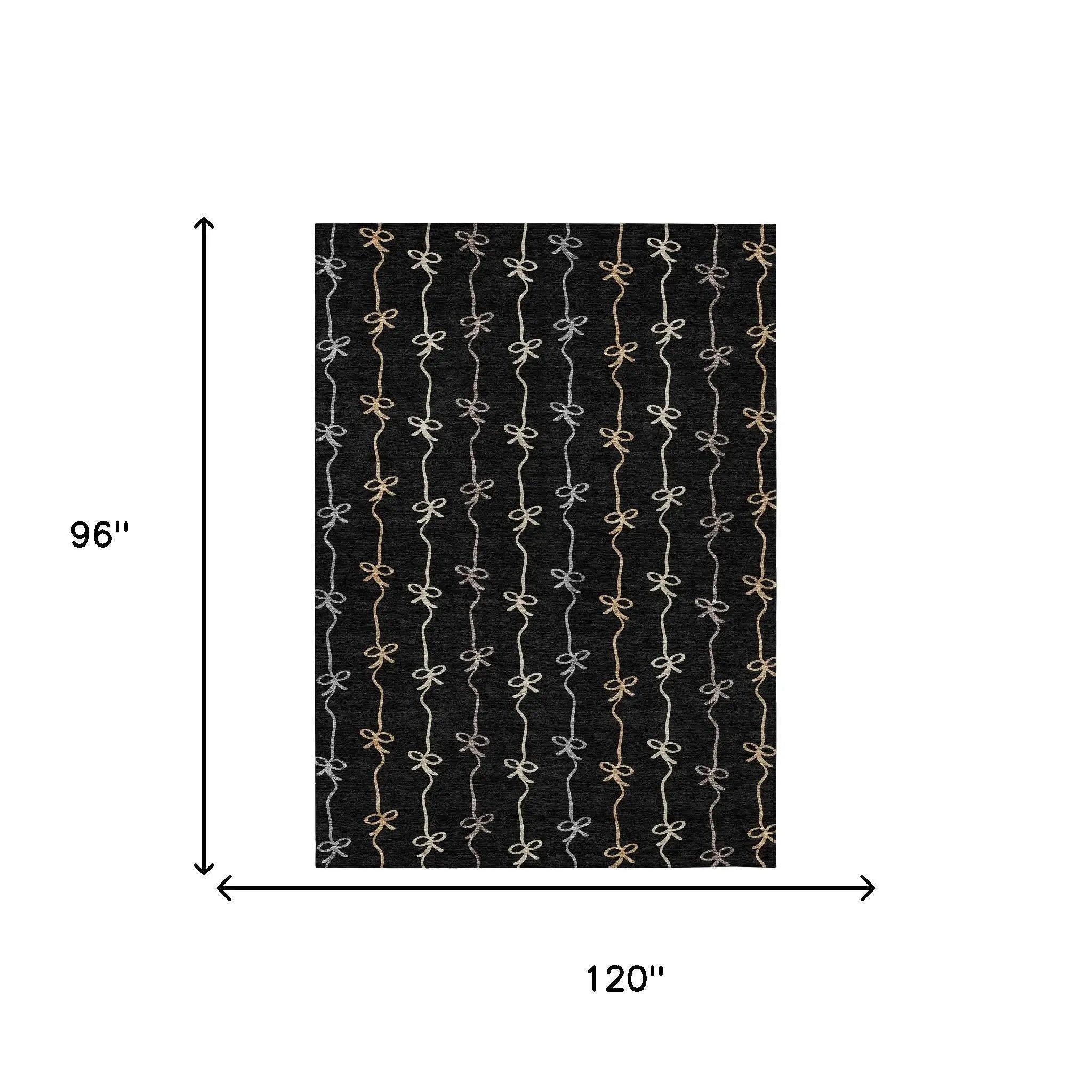 8' X 10' Black And Gray Southwestern Washable Indoor Outdoor Area Rug Homeroots Outdoor