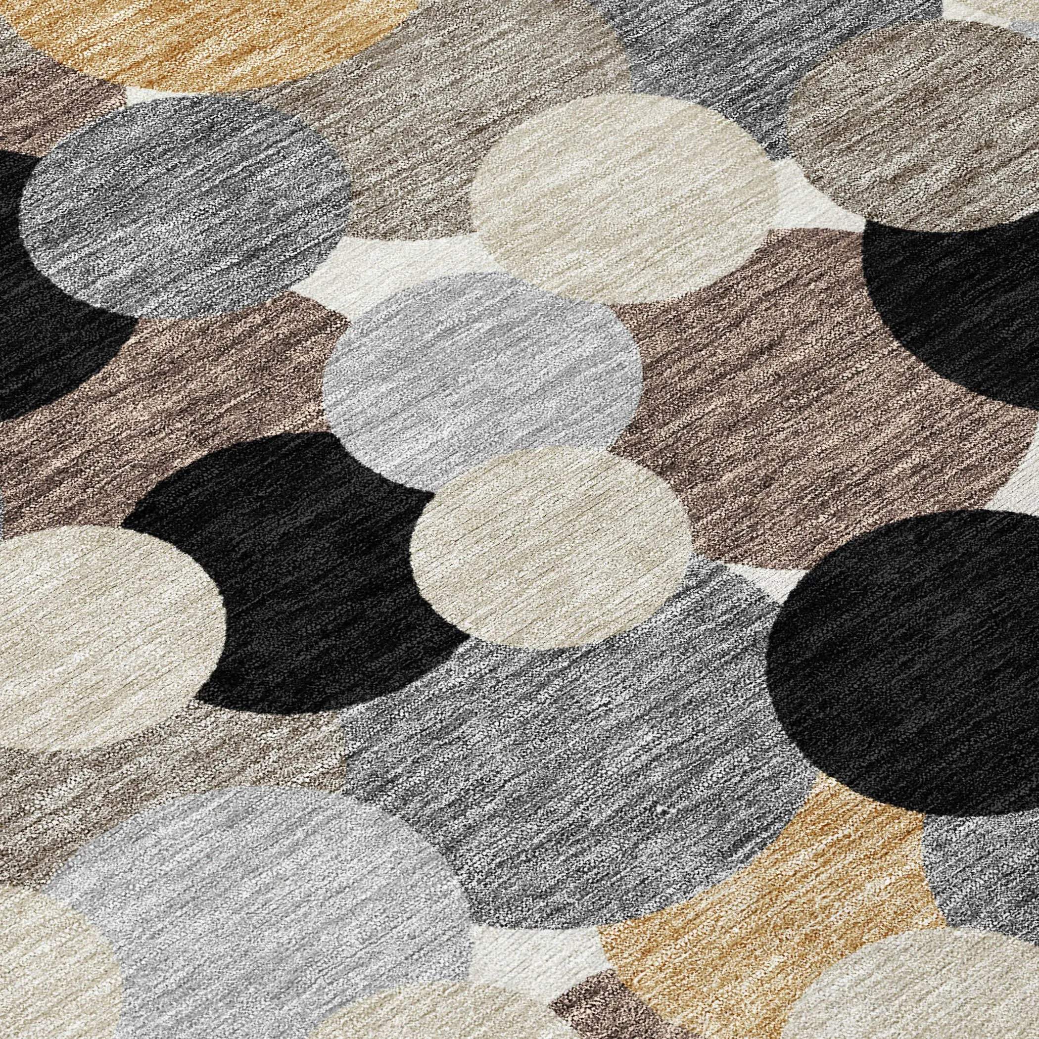 8' X 10' Black And Ivory Geometric Washable Indoor Outdoor Area Rug Homeroots Outdoor