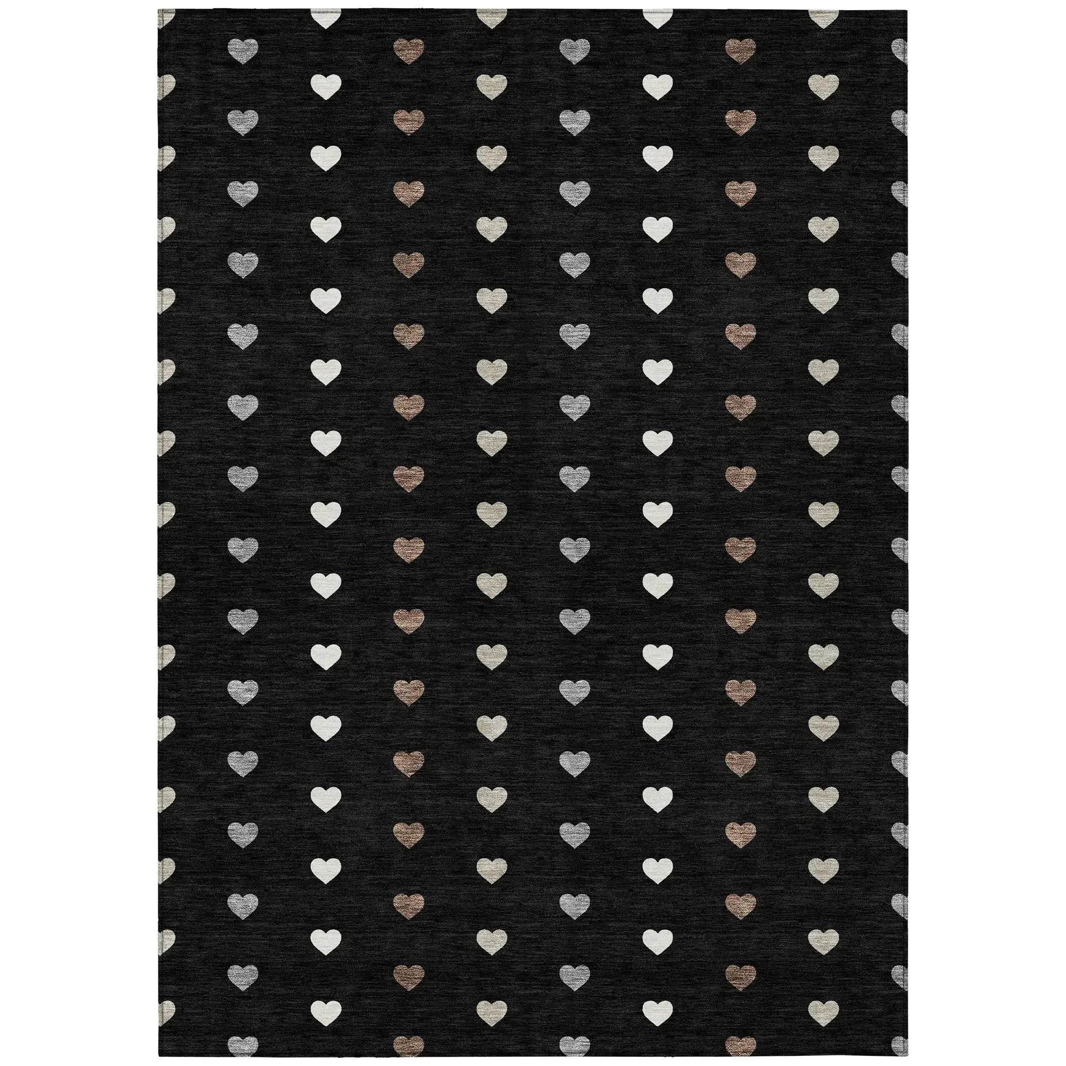 8' X 10' Black And Ivory Geometric Washable Indoor Outdoor Area Rug Homeroots Outdoor