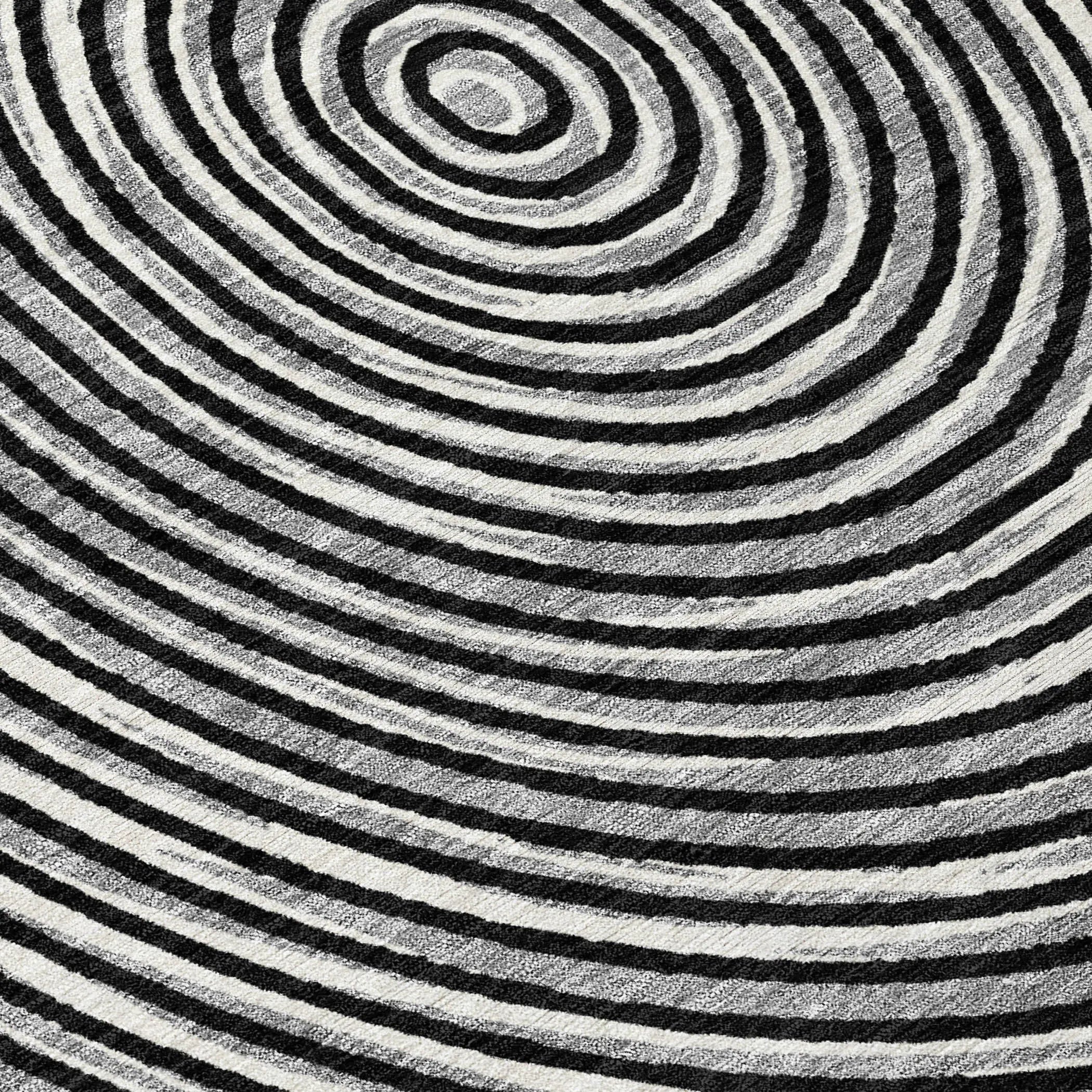 8' X 10' Black And Ivory Geometric Washable Indoor Outdoor Area Rug Homeroots Outdoor