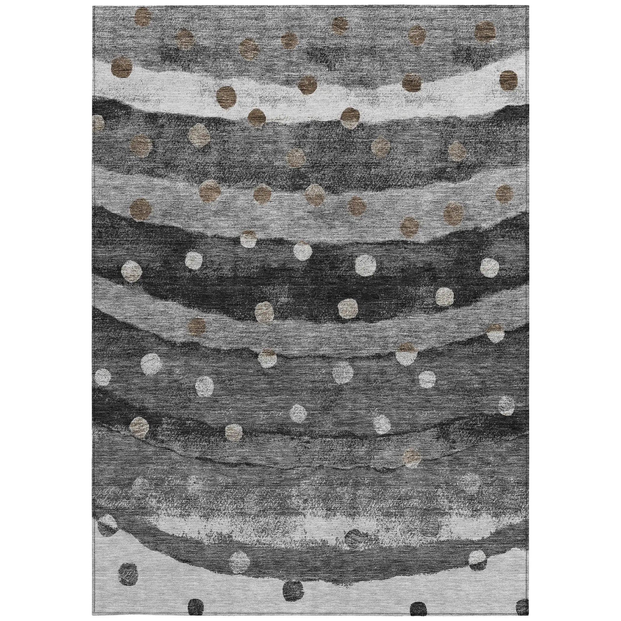 8' X 10' Black And Navy Blue Striped Washable Indoor Outdoor Area Rug Homeroots Outdoor