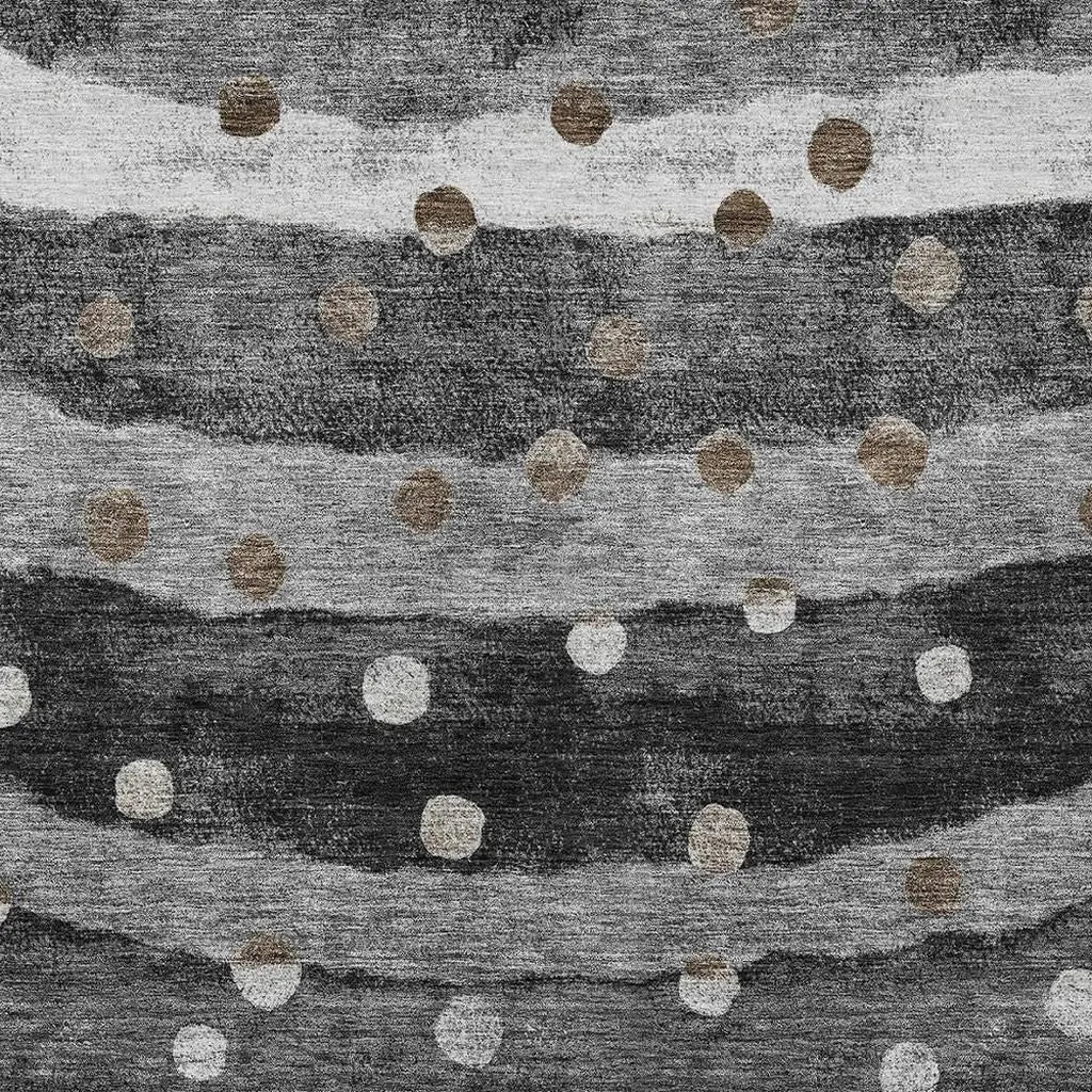 8' X 10' Black And Navy Blue Striped Washable Indoor Outdoor Area Rug Homeroots Outdoor
