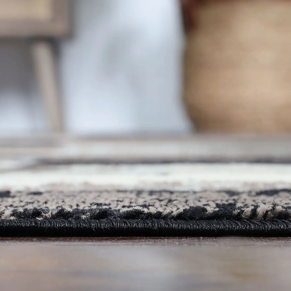 8' X 10' Black Brown And Beige Patchwork Area Rug Homeroots Home Decor