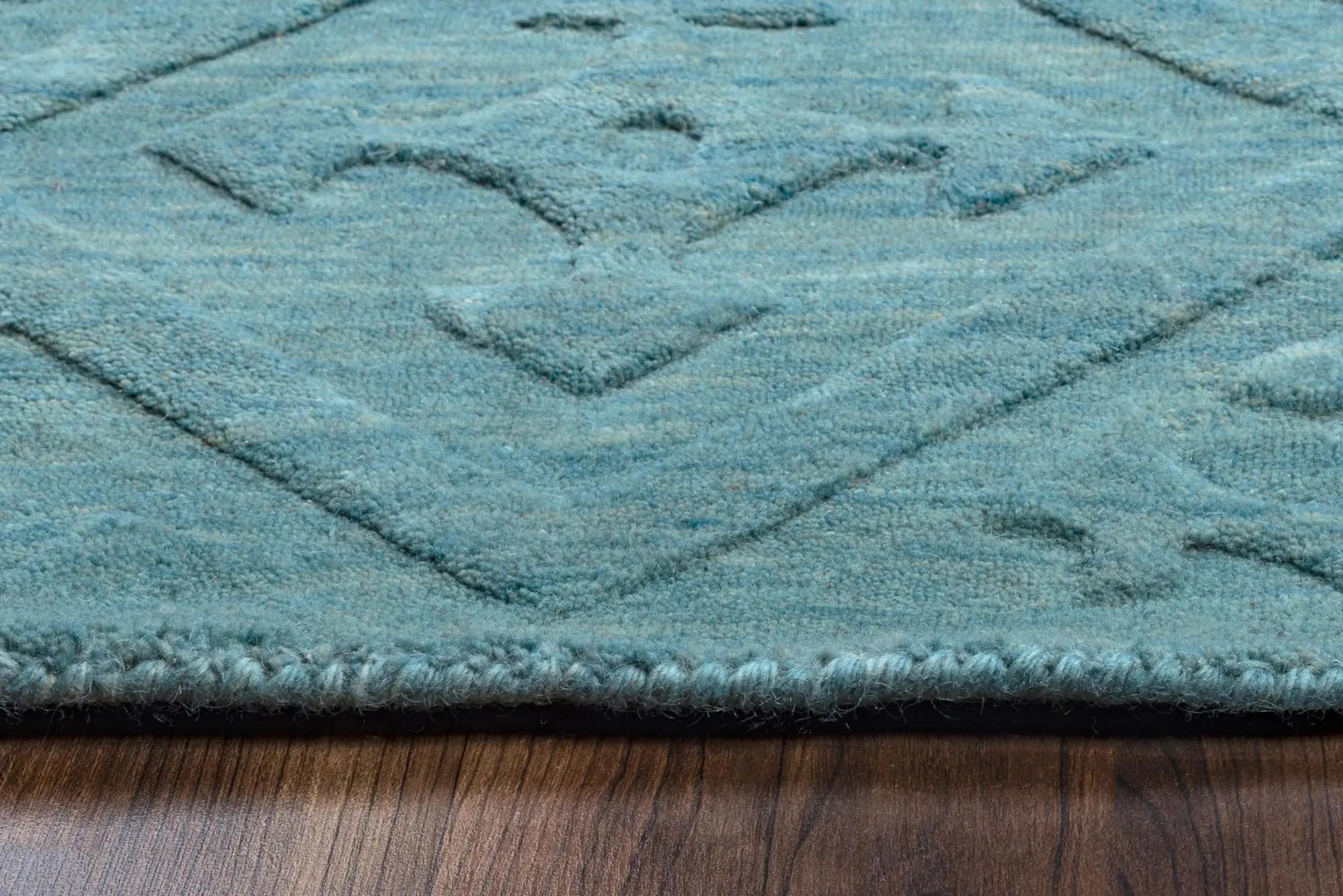 8' X 10' Blue And Aqua Wool Geometric Hand Tufted Area Rug Homeroots Home Decor