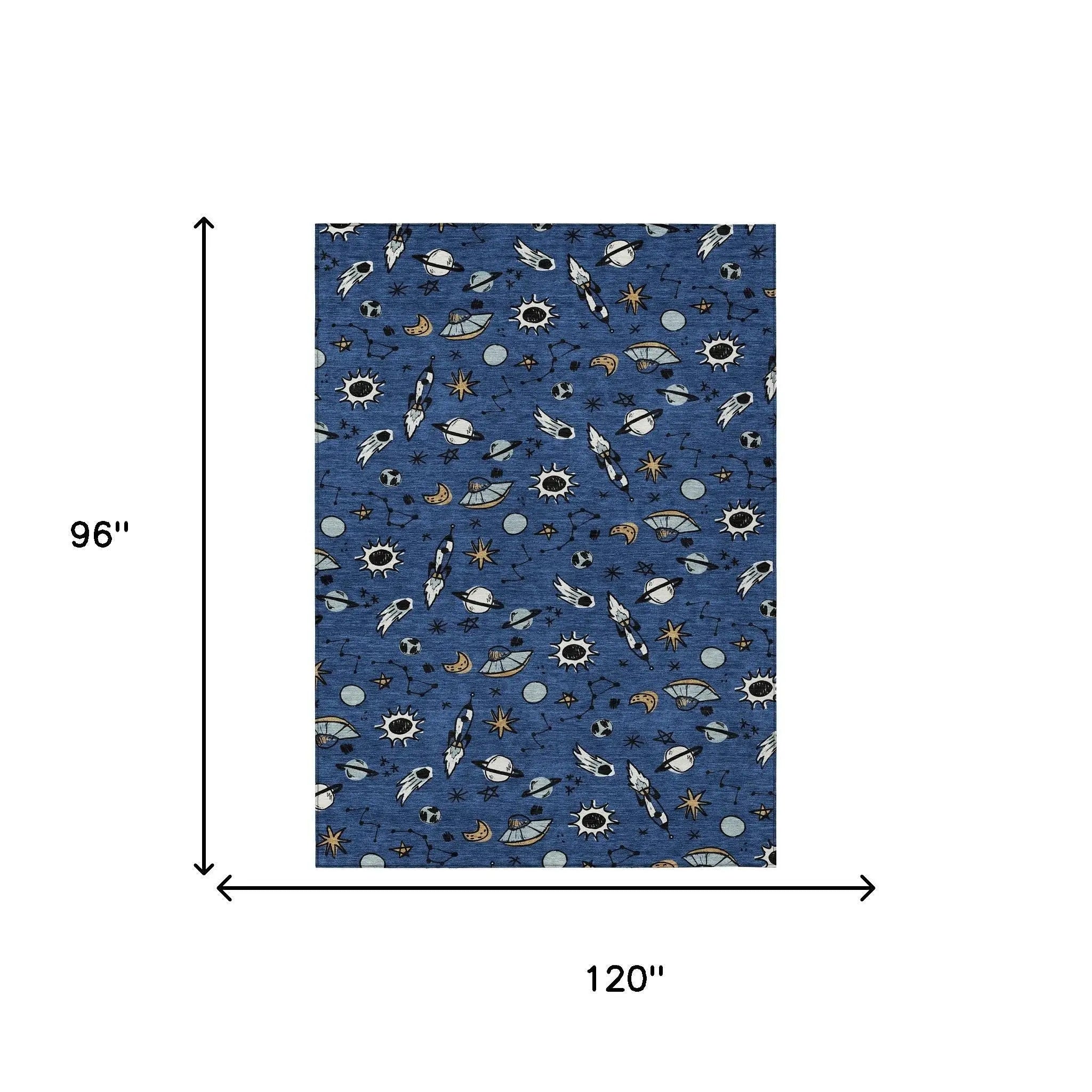8' X 10' Blue And Black Animal Print Washable Indoor Outdoor Area Rug Homeroots Outdoor