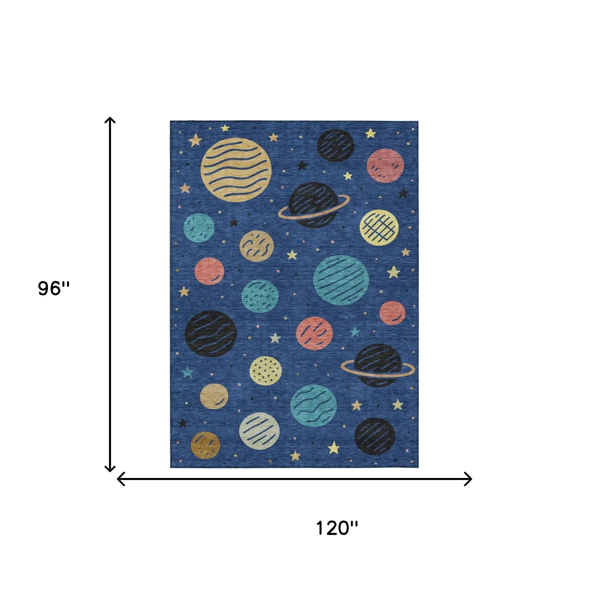 8' X 10' Blue And Black Floral Washable Indoor Outdoor Area Rug Homeroots Outdoor