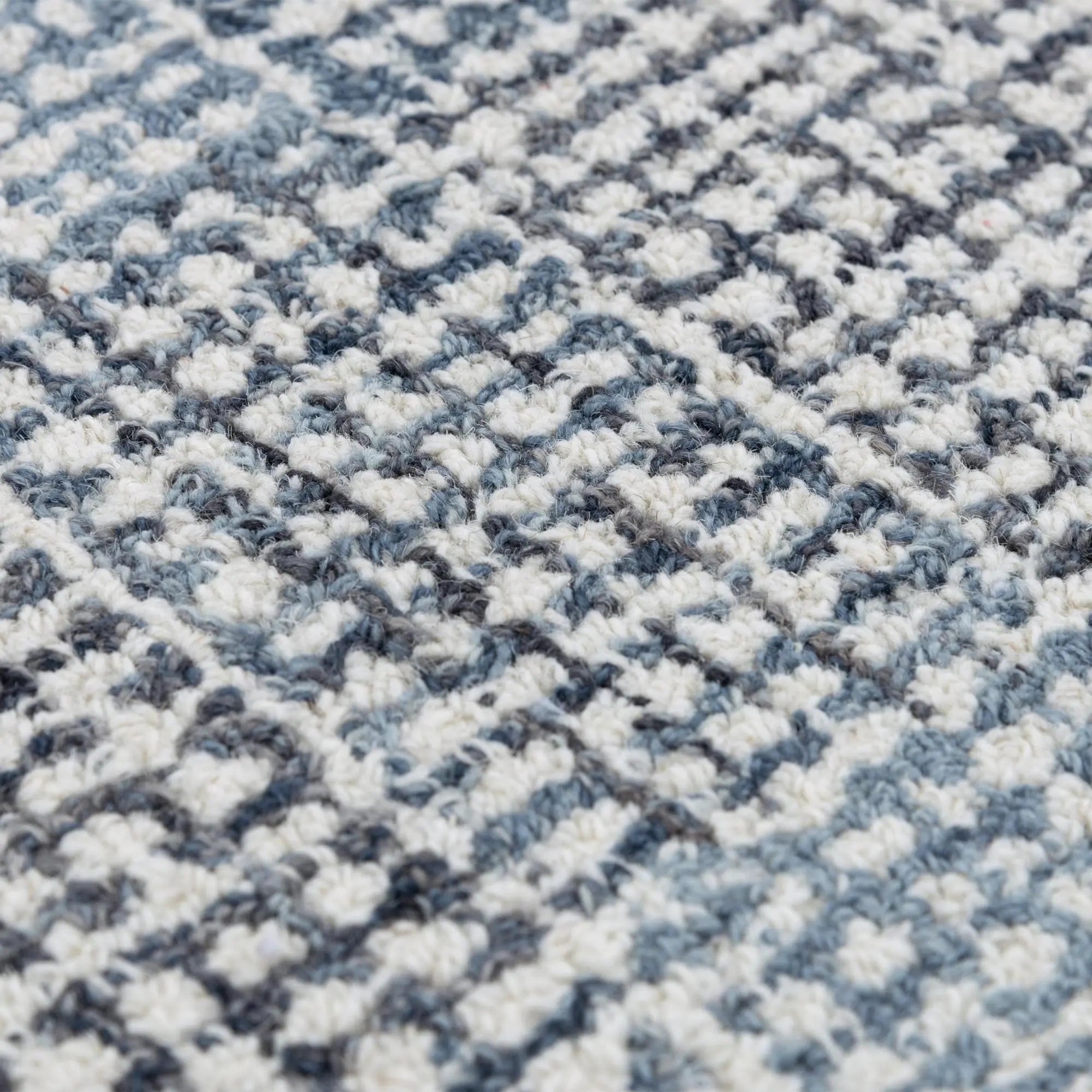 8' X 10' Blue And Dark Blue Wool Striped Hand Tufted Area Rug Homeroots Home Decor