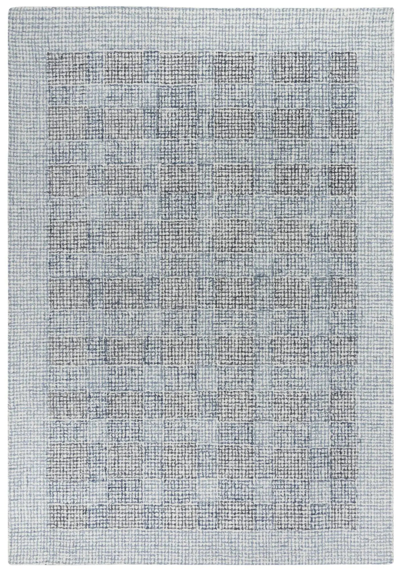 8' X 10' Blue And Dark Blue Wool Striped Hand Tufted Area Rug Homeroots Home Decor