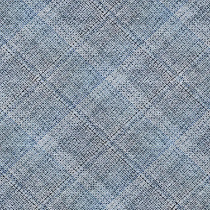 8' X 10' Blue And Denim Blue Plaid Washable Indoor Outdoor Area Rug Homeroots Outdoor