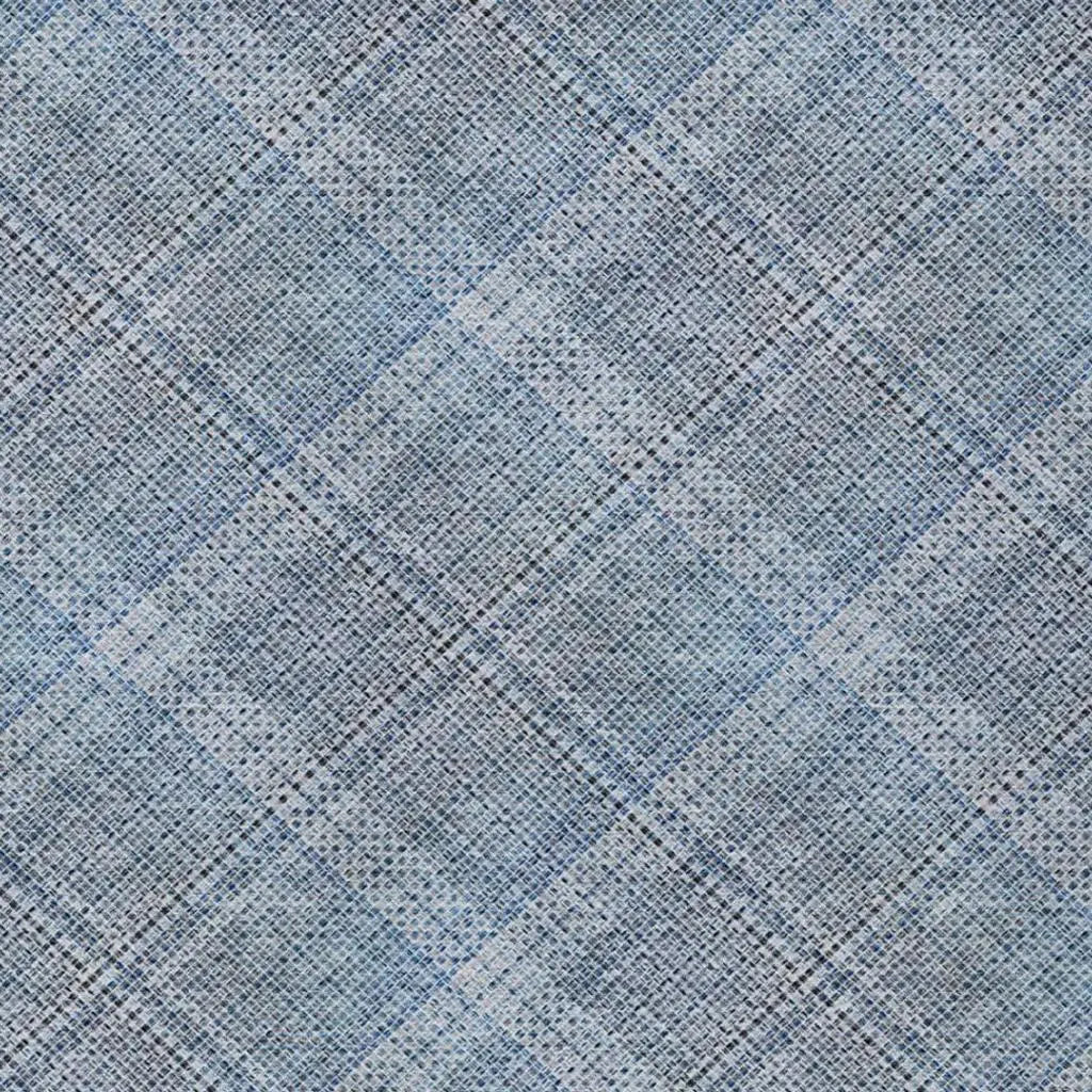 8' X 10' Blue And Denim Blue Plaid Washable Indoor Outdoor Area Rug Homeroots Outdoor