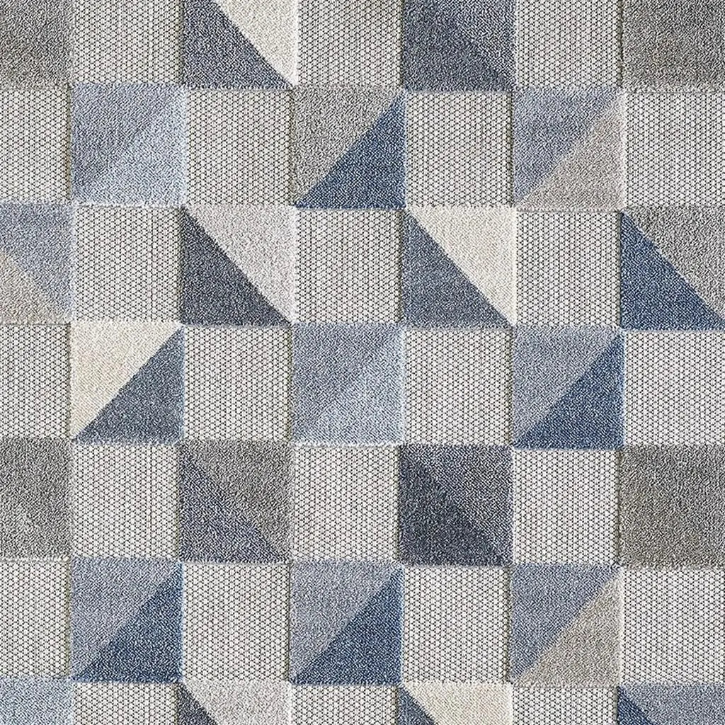 8' X 10' Blue And Gray Geometric Stain Resistant Indoor Outdoor Area Rug Homeroots Outdoor