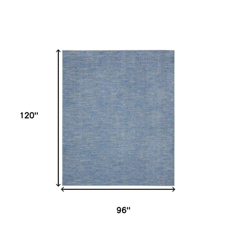 8' X 10' Blue And Gray Indoor Outdoor Area Rug - GreatEagleInc