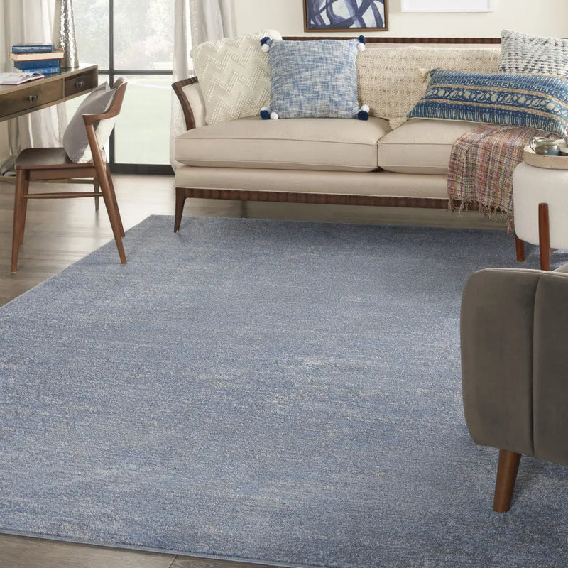 8' X 10' Blue And Gray Indoor Outdoor Area Rug - GreatEagleInc