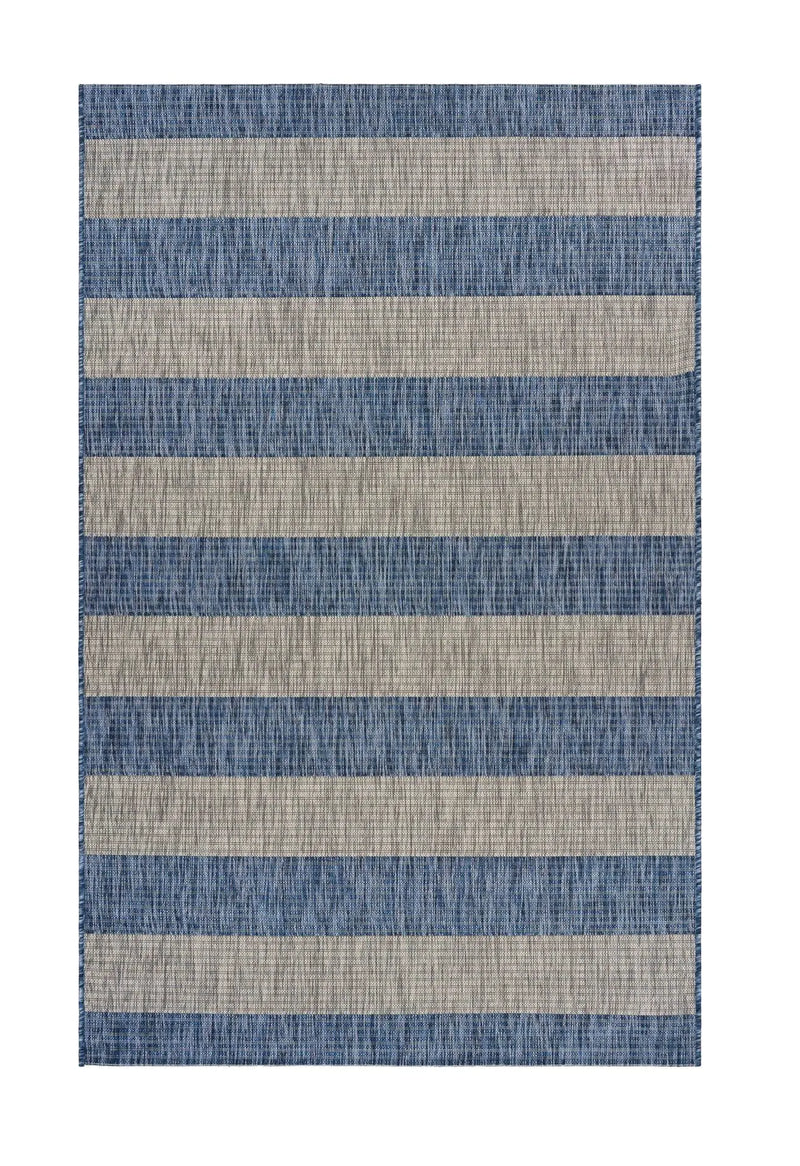 8' X 10' Blue And Gray Indoor Outdoor Area Rug Homeroots Outdoor