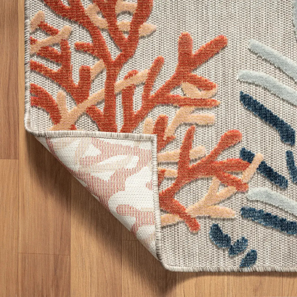 8' X 10' Blue And Gray Indoor Outdoor Area Rug Homeroots Outdoor