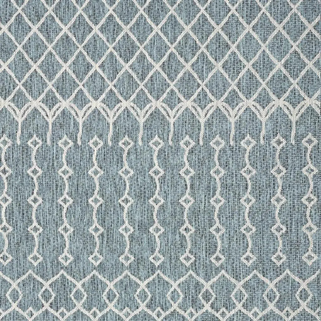 8' X 10' Blue And Gray Indoor Outdoor Area Rug Homeroots Outdoor