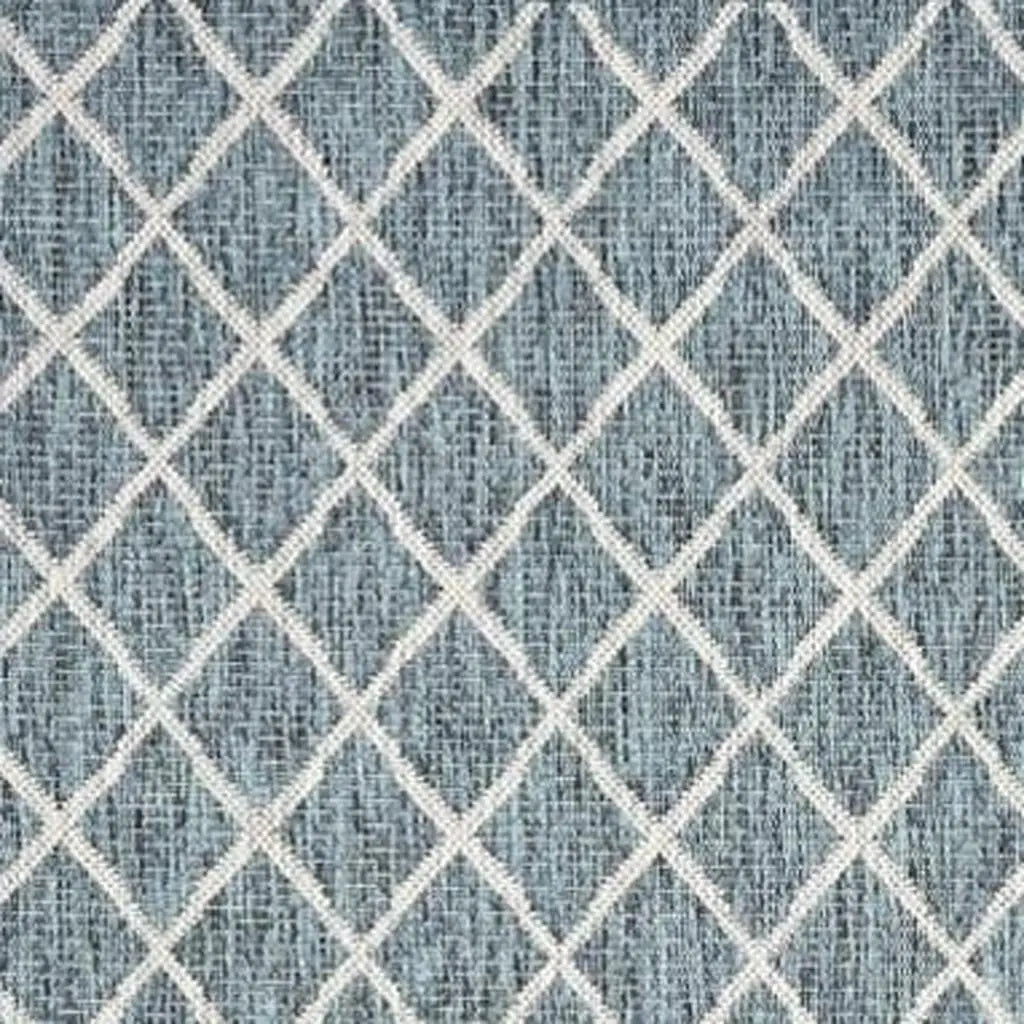 8' X 10' Blue And Gray Indoor Outdoor Area Rug Homeroots Outdoor