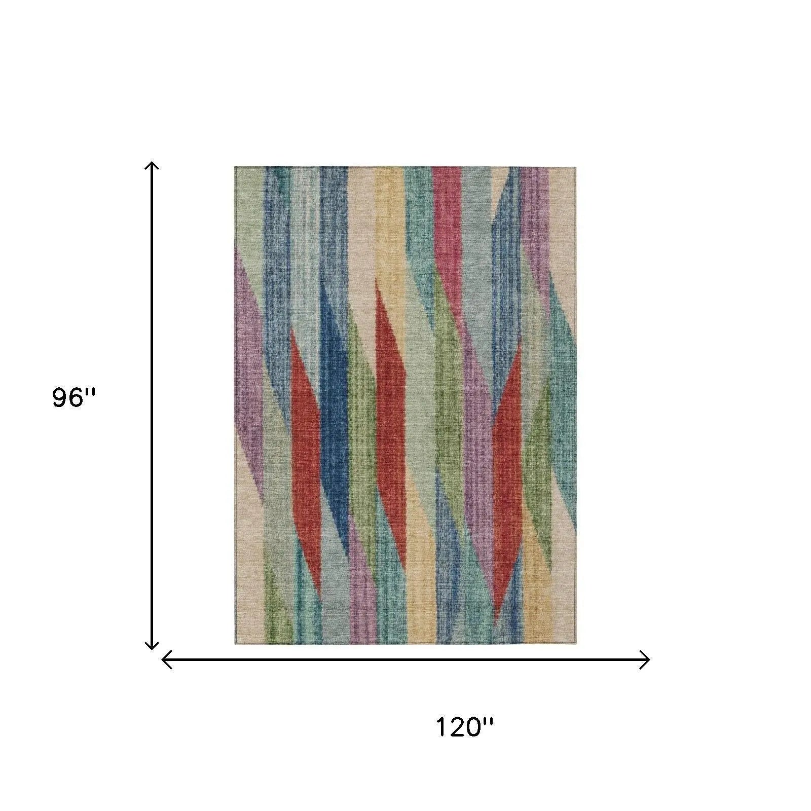 8' X 10' Blue And Gray Striped Washable Indoor Outdoor Area Rug Homeroots Outdoor