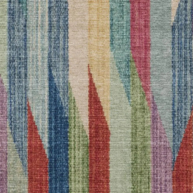 8' X 10' Blue And Gray Striped Washable Indoor Outdoor Area Rug Homeroots Outdoor