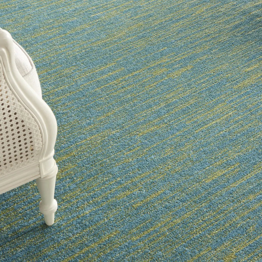 8' X 10' Blue And Green Indoor Outdoor Area Rug - GreatEagleInc