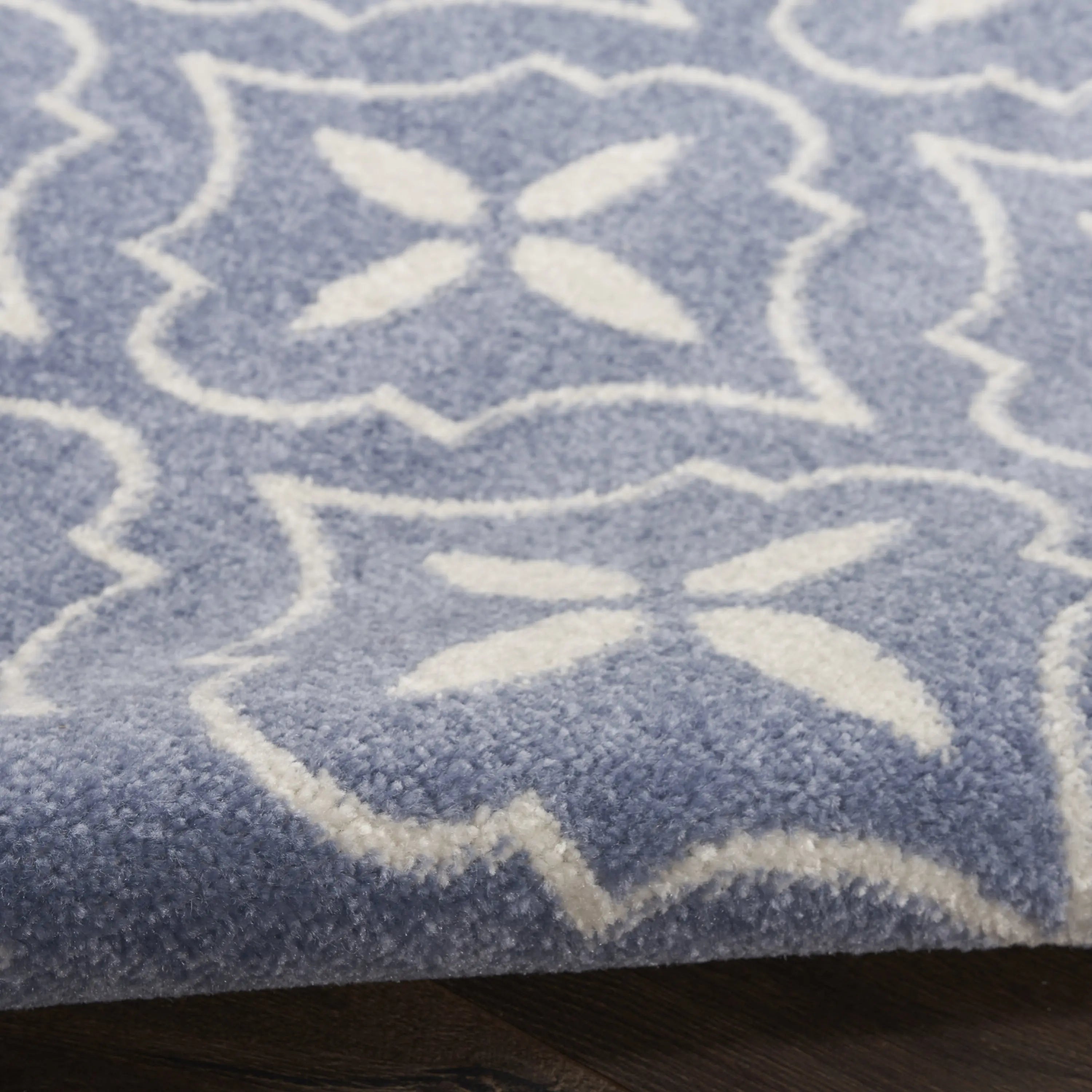 8' X 10' Blue And Ivory Geometric Indoor Outdoor Area Rug Homeroots Outdoor