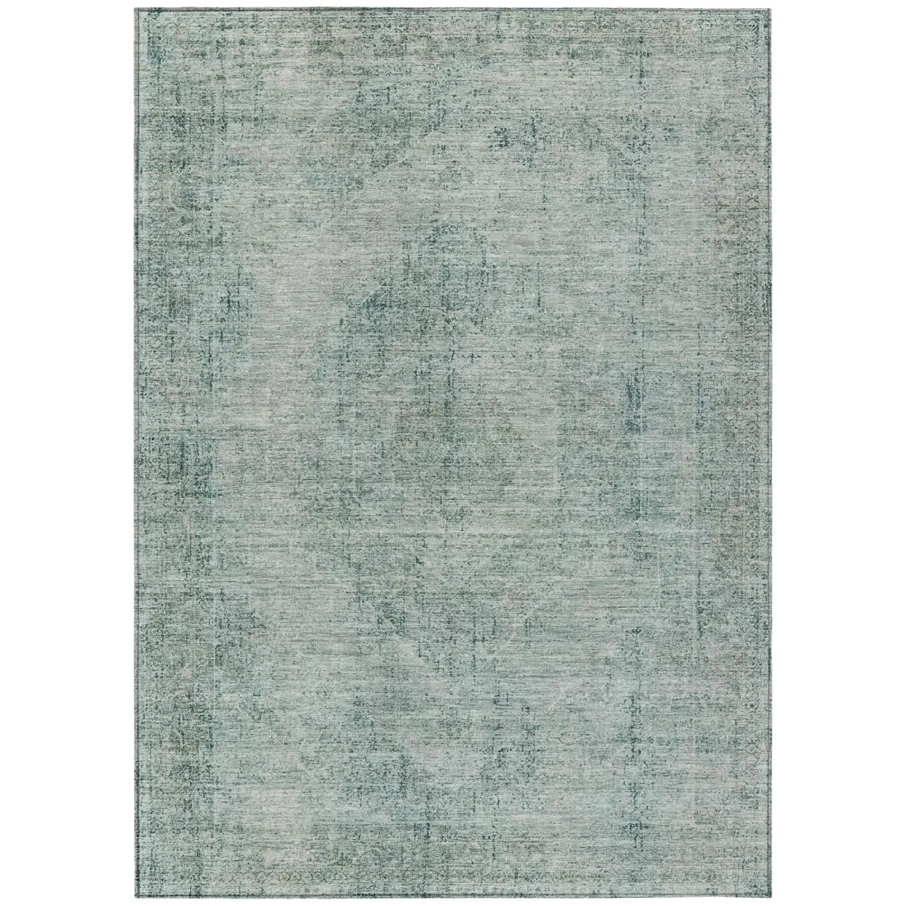 8' X 10' Blue And Ivory Oriental Washable Indoor Outdoor Area Rug Homeroots Outdoor