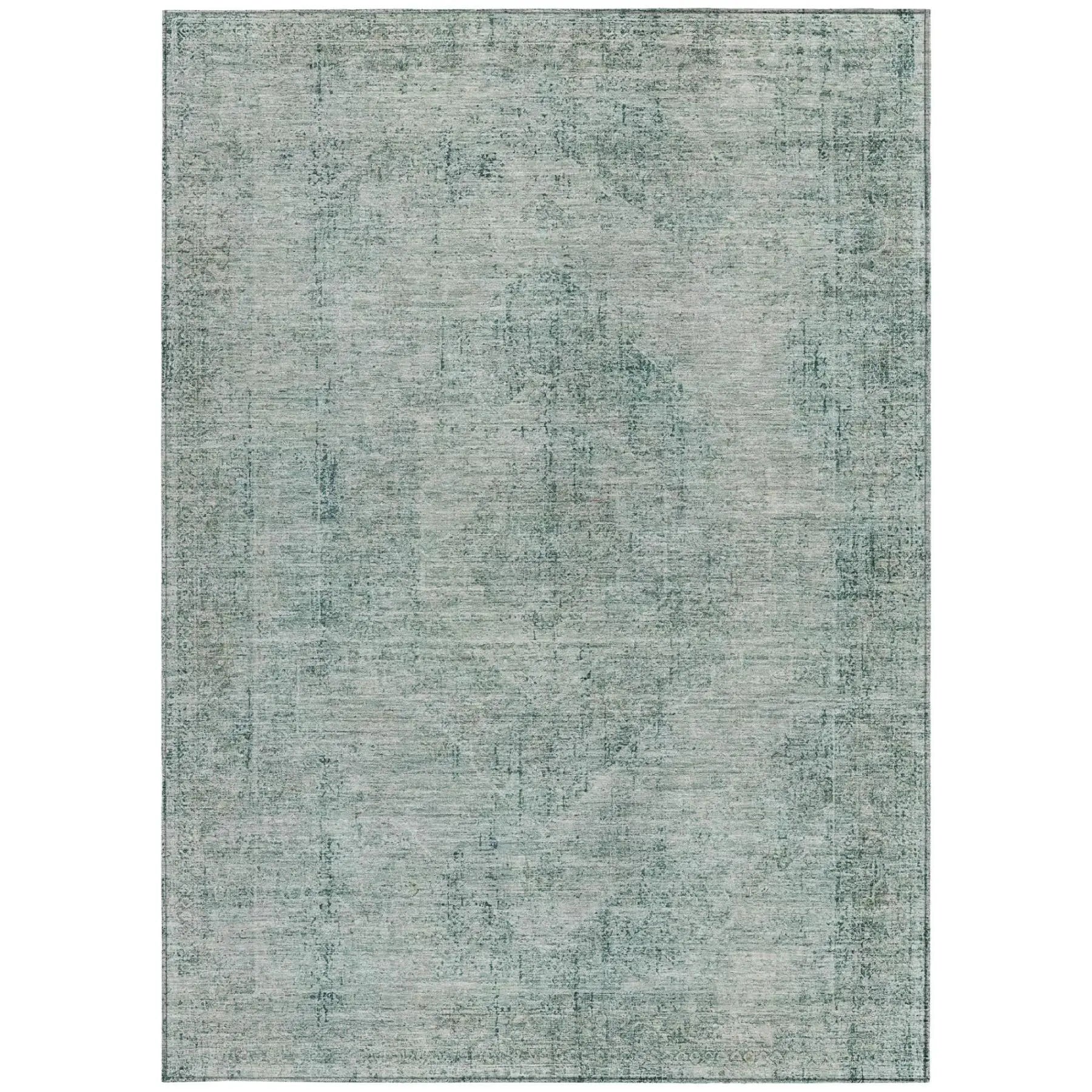 8' X 10' Blue And Ivory Oriental Washable Indoor Outdoor Area Rug Homeroots Outdoor